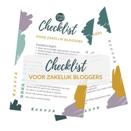 Checklist voor zakelijk bloggers