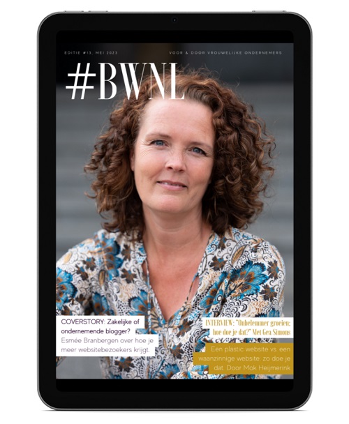 Cover magazine Business Women Nederland met interview Esmée Blogger by Nature